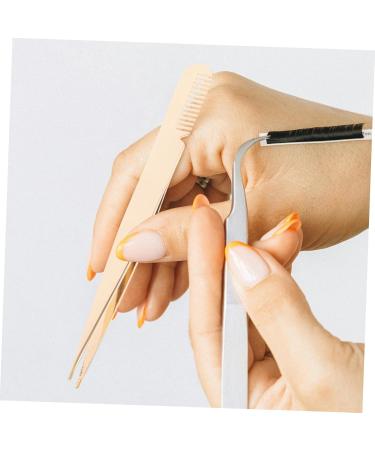 Mikinona Eyelash Tweezers Eyebrow Pick Tweezers Metal Lash Clamp Tweezers Eyebrow Tweezers Lash Applicator Tool Eye Lash Tweezers for Women Tweezers for Men Lash Tweezers with Comb - Buy Online on GoSupps.com