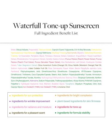 Dalba Waterfull Vegan Tone-Up Sunscreen - Natural Pink Glow Hydrating Essence SPF 50+ 1.69 fl.oz - Buy Online on GoSupps.com