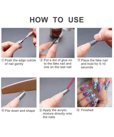 Acrylic Nail Tips - 500 Pieces Artificial False Nails | 10 Sizes French-Clear Nail Tips in Box for Women & Girls DIY Nails - Buy Online on GoSupps.com