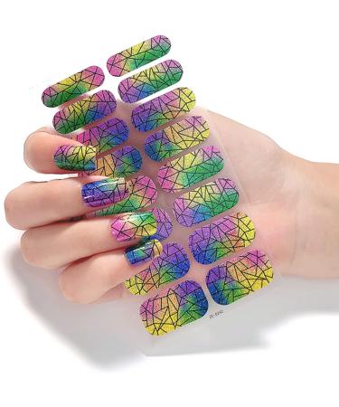 On Nail Polish Strips Glitter Starry Marble Semi Cured Gel Nail Polish Strips Gel Nail Stickers Full Nail Wraps on Nail Polish Strips Ze0234 - Buy Online on GoSupps.com