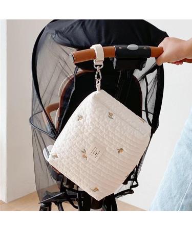 Greatideal Universal Portable Diaper Bags - Stroller Organizer with Zipper and Embroidery | Ideal for Newborns | White - Buy Online on GoSupps.com