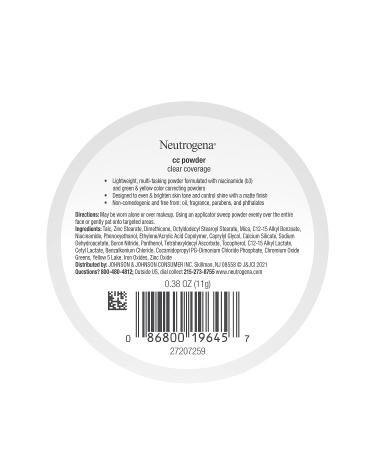 Neutrogena Color Correcting Mattifying CC Powder Compact - Oil-Free Formula, 0.38 oz - Buy Online on GoSupps.com