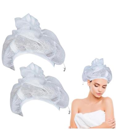 2 pieces of dry hoods for hair net ploping cap reusable ploping network curl diffuse cap suitable for long/short/curly/smooth hair