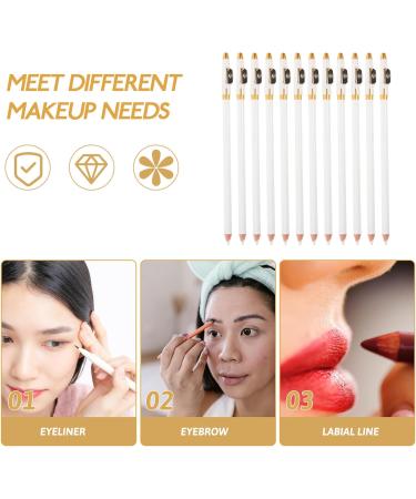 POPETPOP Lot de 12 Crayons Sourcils Maquillage Taille-crayon Int gr Bois Naturel Couleur Blanche Pure Pr cision Professionnelle Maquillage Sourcils Femme Usage Quotidien - Buy Online on GoSupps.com