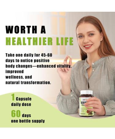 Berberine Supplement - Berberine 500mg with Ceylon Cinnamon Enhanced Absorption Fomula for Immune System & Metabolic Support Supplement | Non-GMO - 60 Capsules 60 Count (Pack of 1) - Buy Online on GoSupps.com