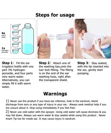 Qmisify Ear Wax Remover Kit | Gentle Water Ear Cleaner for Safe & Easy Ear Cleaning - Eardrum Protection & Wax Removal Tool - Buy Online on GoSupps.com