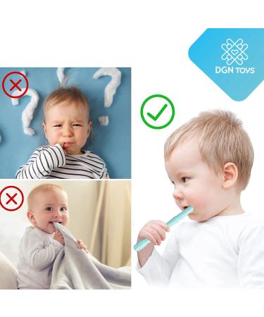 Bite Tube Baby Set - 4 Food-Grade Silicone BPA-Free Teething Tubes with Cleaning Brush | Hohle Bite Tubes for Babies | Safe & Soothing Bite Rings - Buy Online on GoSupps.com