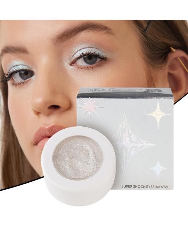 Glitter Eyeshadow - Pearly White Eyeshadow | 2.5g Shimmering Illuminating Powder Palette Pressed White Pearl for Face Cheek and Body Makeup for Women - Buy Online on GoSupps.com