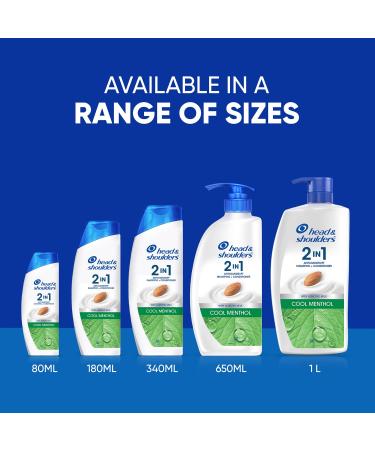 Buy Head & Shoulders Cool Menthol 2-in-1 Shampoo + Conditioner 180ml | International Shipping Available - Buy Online on GoSupps.com