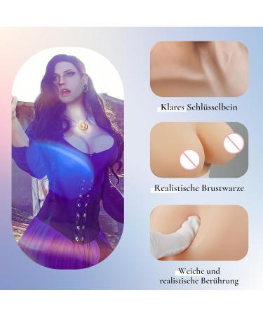 Minaky Realistic Silicone Breasts C Cup - Ideal for Crossdressers Drag Queens & Transgender Cosplay - Buy Online on GoSupps.com