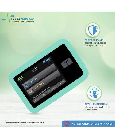 Tandem t Slim X2 Insulin Pump Gel Skin - Soft Silicone Cover for Protection Against Scratches and Drops (Aqua) - Buy Online on GoSupps.com