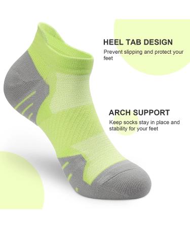 PAPLUS Women's Ankle Compression Running Socks 6-Pack - Cushioned Athletic Socks with Arch Support - Large-X-Large - Buy Online on GoSupps.com