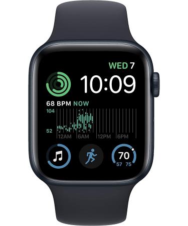 Apple Watch SE (2nd Gen) GPS 44mm Smart Watch with Midnight Aluminum Case & Midnight Sport Band - Fitness & Sleep Tracker | Crash Detection | Heart Rate Monitor | Retina Display | Water Resistant - Buy Online on GoSupps.com