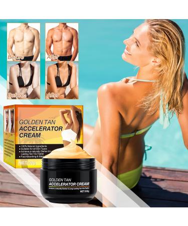 Premium Tan Boosting Cream with Carrot Oil Extract - Fast Tanning for Combination Skin | White One Size - Buy Online on GoSupps.com