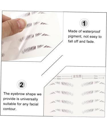 DOITOOL 30 Pcs Eyebrow Stickers Brown Eyebrow Sticker Imitation Eyebrow Tattoos Bionic Transfer Stickers 3d 6X1X0.1CMx5pcs Brownx5pcs - Buy Online on GoSupps.com