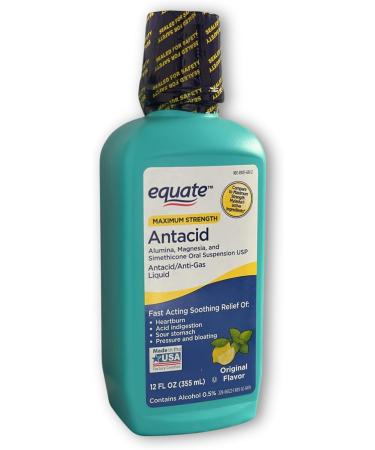 Antacid Maximum Strength- Liquid Original Flavor 12 fl. oz (Pack of 1) Boxed by Fusion Shop Store - Buy Online on GoSupps.com