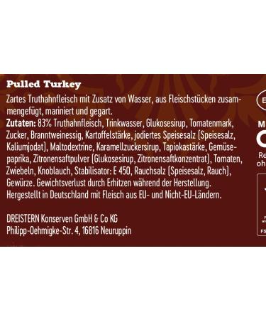 Buy Dreistern Pulled Turkey 400g (Pack of 2) - Premium International Shipping | Delicious & Convenient Meal Option - Buy Online on GoSupps.com