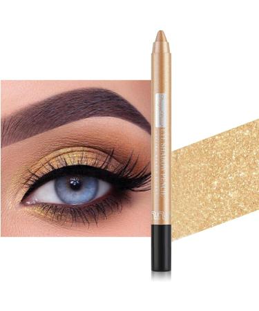 High Pigmented Metallic Eyeshadow Stick - Waterproof Cream Shimmer Eye Shadow Pencil - Champagne Gold Neutral Eyeliner Pen - Long-Lasting Prime Makeup - Buy Online on GoSupps.com