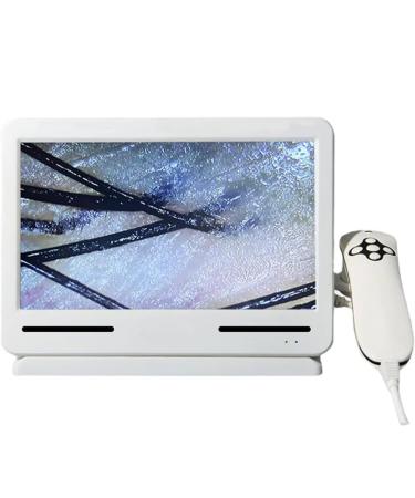 Skin Diagnosis Hair Analyzer 200X Skin Hair Scalp Detector Analyzer Skin Diagnosis Scanner System Scalp Hair Follicle Oil Moisture Magnifying Detector for Home Salon