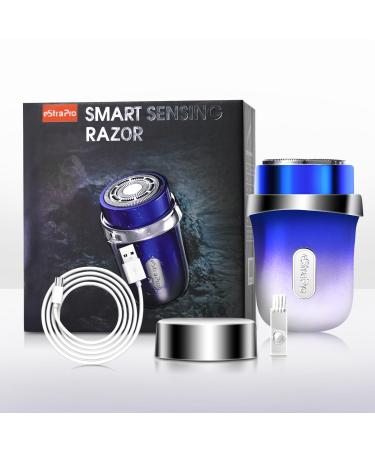 Mini Smart Sensor Electric Shaver IPX7 Watertight Triple Floating Blade System Completely Removes Facial Hair Efficient and Comfortable Shaving Experience Portable Design(Gradient Blue)