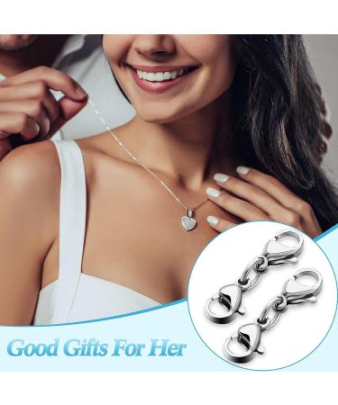 Double Lobster Clasp Extender for Bracelets & Necklaces - Silver 0.98 Inch - Buy Online on GoSupps.com