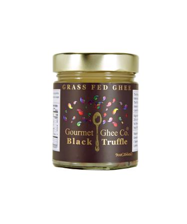 Gourmet Ghee Co. - Black Truffle Ghee Clarified Butter - Grass-Fed, Pasture-Raised, Non-GMO, Lactose & Casein Free, All-Natural Ingredients (Black Truffle, 9 OZ) Grass Fed, Keto, Pasture raised.