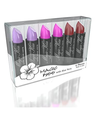 Magic Kiss Color Changing Matte Lipstick Set with Aloe Vera (Set of 6) - Colors of Aloha 5 - Buy Online on GoSupps.com