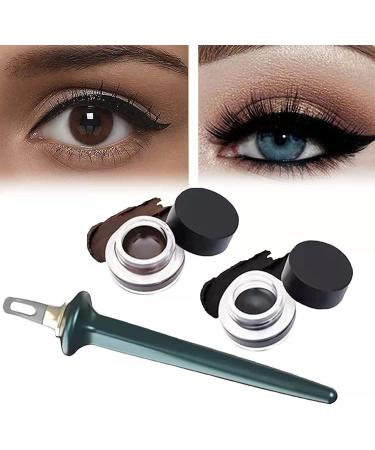 Looddo Flawless Eyeliner Tool Reusable Silicone Eyeliner Tool Waterproof Long Lasting Eyeliner Eyeliner Tool + 2 Eyeliner Creams 1Eyeliner tool+ 1 black 1Brown 1Eyeliner tool+ 1 Black 1brown/Eyeliner Creams - Buy Online on GoSupps.com