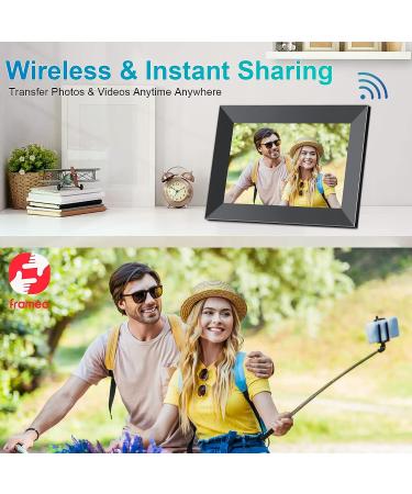 Frameo 10.1 Inch WiFi Digital Picture Frame | 1280x800P IPS Touch Screen | 16GB Storage | Video Clips & Slide Show | Instant Photo Sharing via Free APP - Buy Online on GoSupps.com