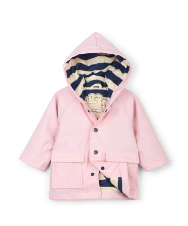 Hatley Baby Girls Raincoat 12-18 Months Classic Pink & Navy