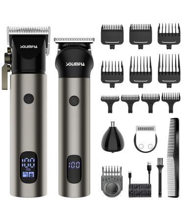 SOLIMPIA Hair Clipper&Trimmer Professional Barber Home Grooming Kit Rechargeable Electric Beard Body Hair Trimmer Cordless Hair Clipper for Men Kid