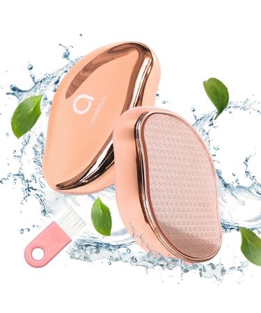 Ambaa Nano Glass Foot File Highly Effective Callus Remover for Foot Spa & Home Salon Fine Foot File for Velvety Feet Foot Files for Hard Skin (Rose Gold)