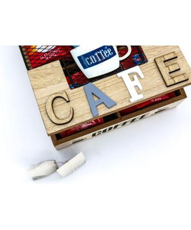 Gruppo Maruccia - Wooden Tea and Herbal Tea Box - Kitchen Container for Sugar and Tea Bags - Buy Online on GoSupps.com