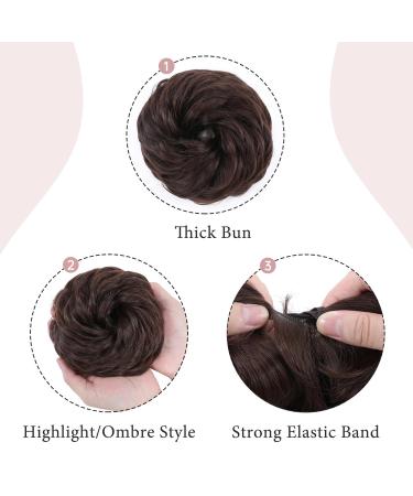 Premium Medium Brown Hair Extensions - Realistic Messy Ponytail & Updo with 45g Volume | International Shipping Available - Buy Online on GoSupps.com