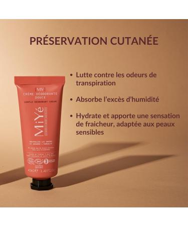 MiY | Organic Deodorant Cream gentle & moisturizing | Deodorant without white marks neutralizes odors & absorbs humidity | 40ml - Buy Online on GoSupps.com