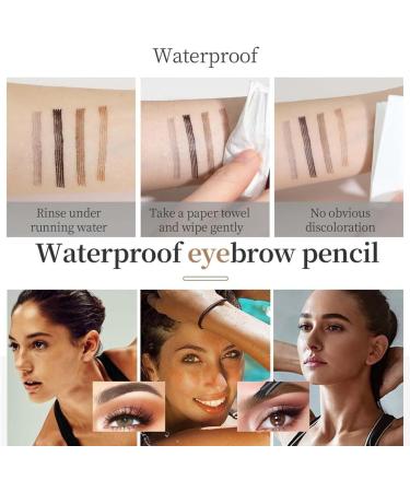 Magic Eyebrow Pencil Magic 3D Waterproof Microblading Eyebrow Pencil 4 Tipped Precise Brow Pen Fine Stroke Microblading Eyebrow Pencil Natural Lasting &waterproof (4# Black*2pcs) - Buy Online on GoSupps.com