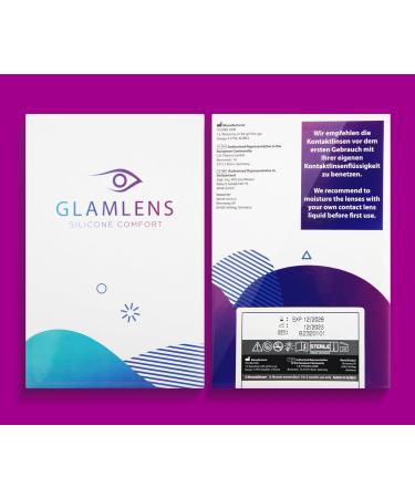 Glamlens Jasmine Light Blue Contact Lenses | Strong Coverage | Colored Monthly Lenses -1.50 Diopter | 1 Pair (2 Pieces) 14.00 DIA | International Shipping Available - Buy Online on GoSupps.com
