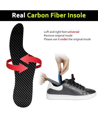 Carbon Fiber Morton's Extension Orthotic Insole - 1 Piece | Foot Support Insert for Morton's Toe, Fractures, Turf Toe, Arthritis | 275(W 11.5-12 M 10.5-11) | 10.83In Fit Women's Size 11.5-12 - Buy Online on GoSupps.com