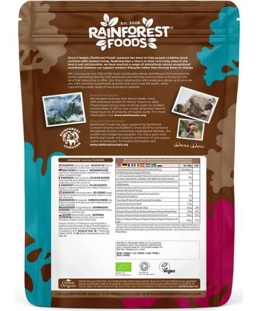 Rainforest Foods Organic Cacao Powder 900g 900 g (Pack of 1) - Buy Online on GoSupps.com