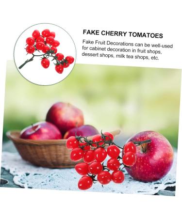OUNONA String Simulated Cherry Tomatoes Artificial Cherry Tomato Fake Fruit Decorations Artificial Plants Garland Home Decor Mini Decor Realistic Plastic Cherry Tomatoes Party Decor Small Red 18X16CM - Buy Online on GoSupps.com