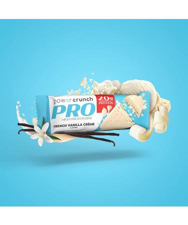 BNRG Power Crunch Protein Bar PRO - French Vanilla Crأ¨me (12 Bars, 2.0 oz) | Energy Boost & Snack - Buy Online on GoSupps.com