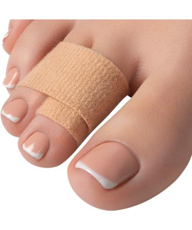 Hammer Toe Straightener Corrector Splint - 4 Broken Toe Wraps, Brace Orthopedic Separator, Cushioned Bandages, Heal Wrap Toe Straighteners for Crooked Toes, Align Hallux Valgus (Beige)