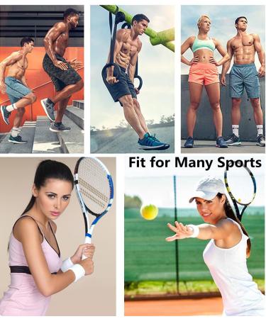 Siskok Sports Wrist Bands - 4PCS Sweat Bands for Men and Women - Wristbands for Tennis, Basketball, Fitness - Wicking and Absorbent Hand Protector Sleeve - Buy Online on GoSupps.com