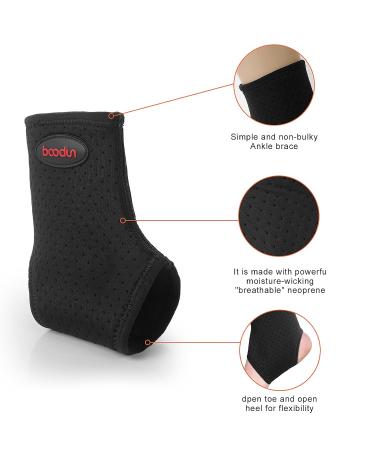 Luwint Kids Youth Neoprene Ankle Brace - Foot Tendonitis Sleeve Support for Sprains & Arthritis - Open Heel Sock Wrap for Sports - Buy Online on GoSupps.com