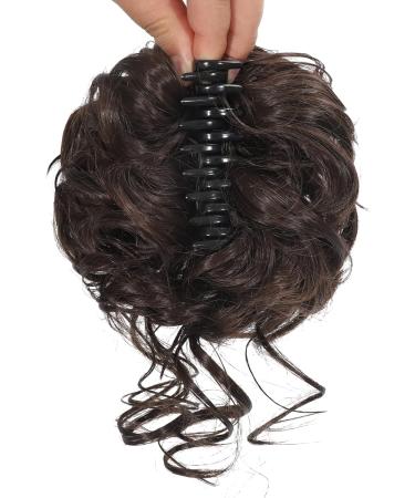 Claw Messy Bun Hairpiece Clip | Wavy Curly Chignon | Tousled Updo Doughnut Hair Bun Ponytail - Buy Online on GoSupps.com