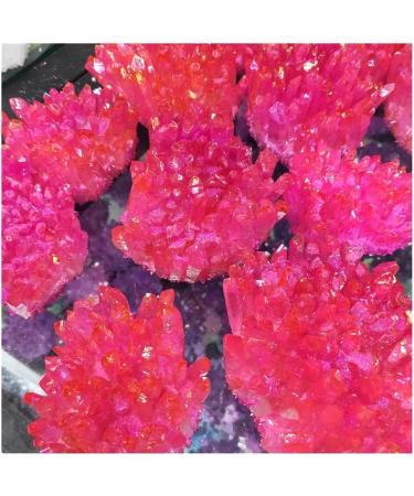 Electroplate red Aura Quartz Crystal Cluster with Rainbow Light Natural Stone and for Home kaixun - Buy Online on GoSupps.com
