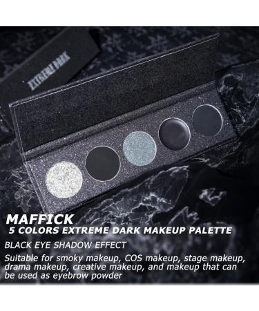 5 Colors Smoky Black Eyeshadow Palette Professional Highly Pigmented Multidimensional Eyeshadow Palette Blendable Flawless & Natural Long Lasting Holographic Multichrome Glitter  - Buy Online on GoSupps.com