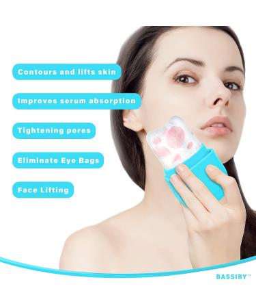 Silicone Ice Roller for Face & Eye | Facial Beauty Tool for Puffiness Relief - Blue - Buy Online on GoSupps.com