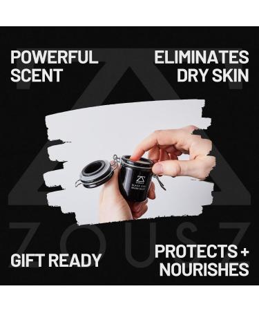 ZOUSZ Black Oud Premium Beard Balm 50g - Classic Oud Wood Scent - Beard Grooming Butter with Avocado, Argan, and Macadamia Oils - Moisturizes, Conditions, Removes Beardruff for Men - Buy Online on GoSupps.com