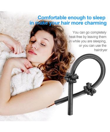 Buybeybuy Silk Heatless Curling Rod Headband for Long Hair - Black - Buy Online on GoSupps.com